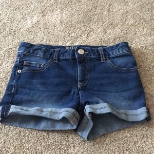 justice blue jean shorts